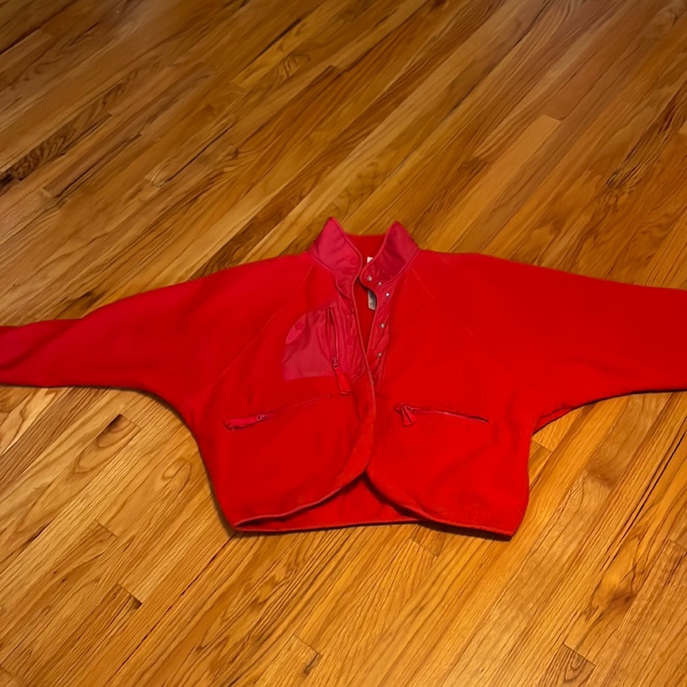Free People Hit The Slopes Fleece Jacket Cherry Crush